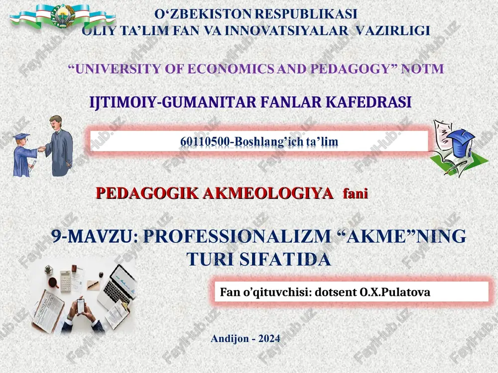 professionalizm “akme”ning turi sifatida — PPT