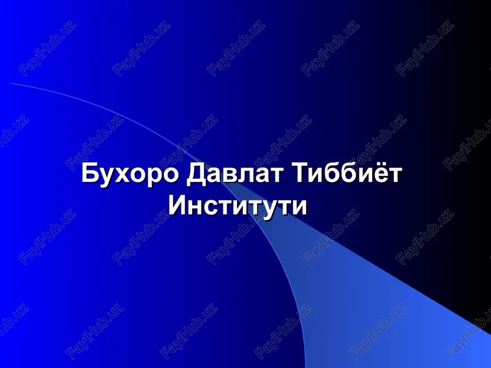 bosh, kukrak kafasi va korinning yopik shikastlari — PPT