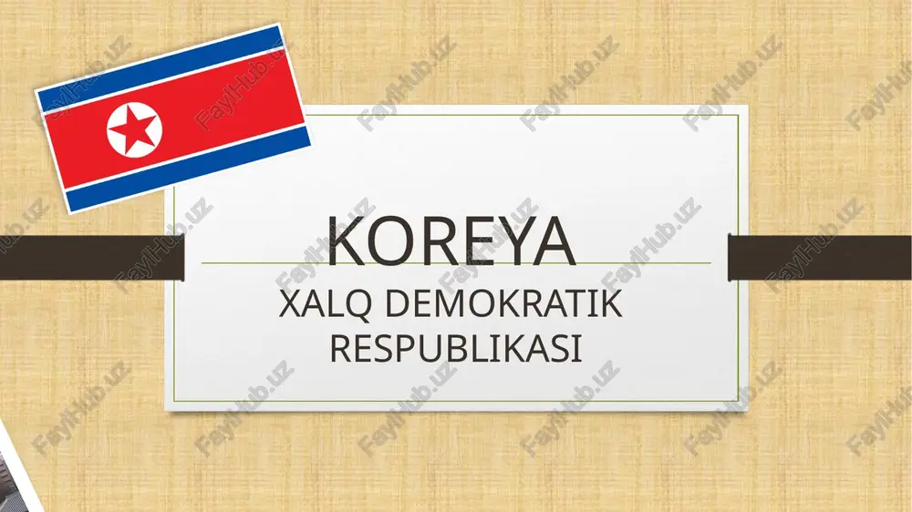 koreya xalq demokratik respublikasi — PPTX