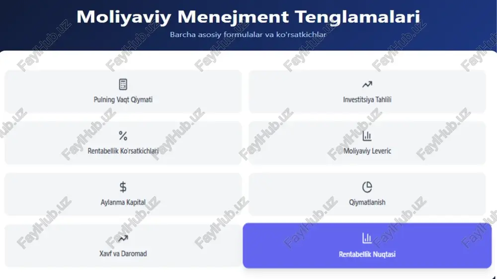 pulning moliyaviy tenglamalari — PPTX