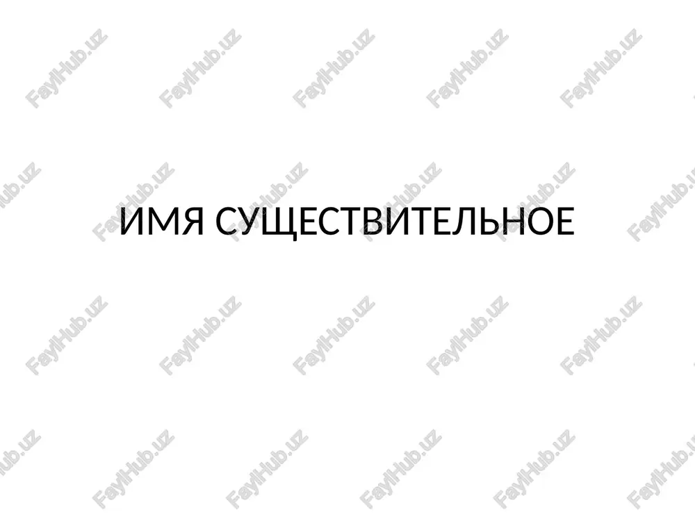 imya sushestvitelnoe — PPTX