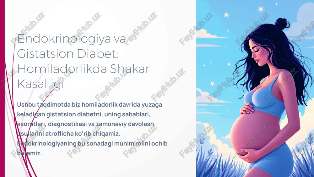 endokrinologiya va gistatsion diabet — PPTX