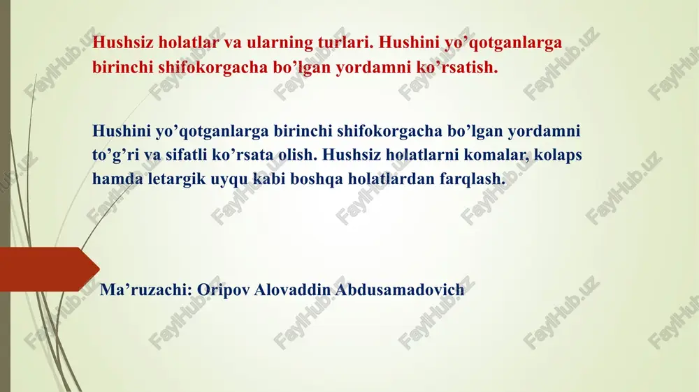 hushsizlik — PPT