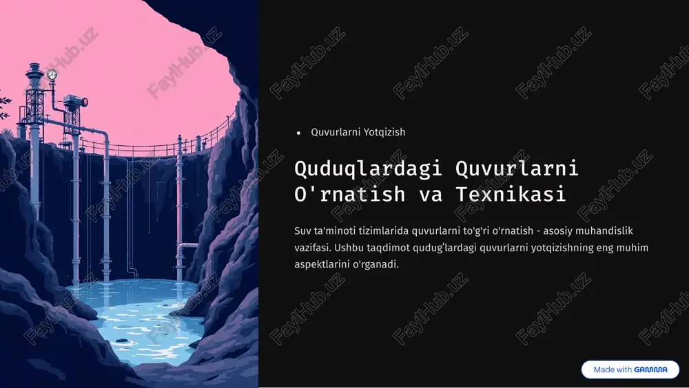 quvurlarni yotqizish — PDF