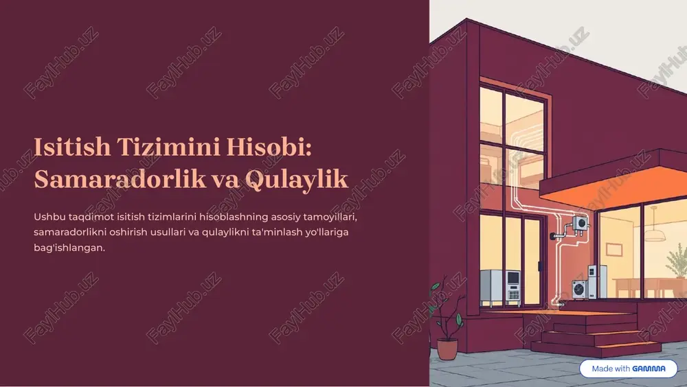 isitish tizimini hisobi — PDF