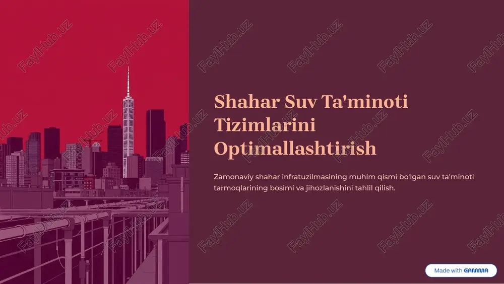 shahar suv ta'minoti — PDF
