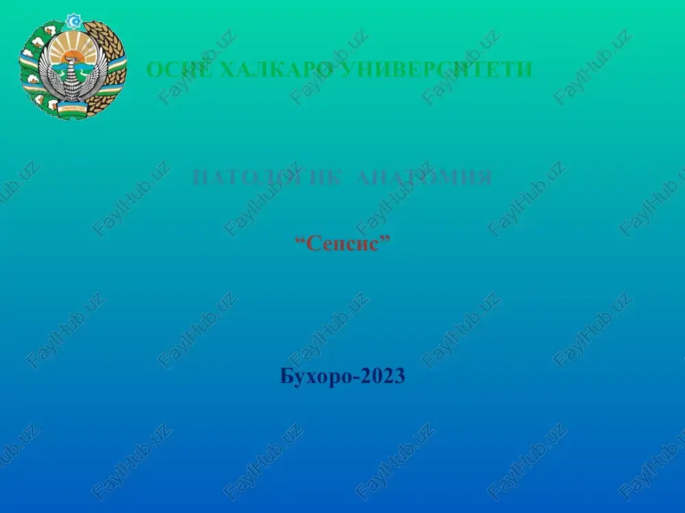 “sepsis” — PPT
