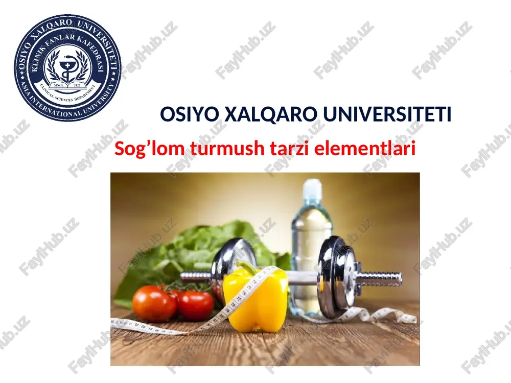 sogʼlom turmush tarzielementlari — PPT