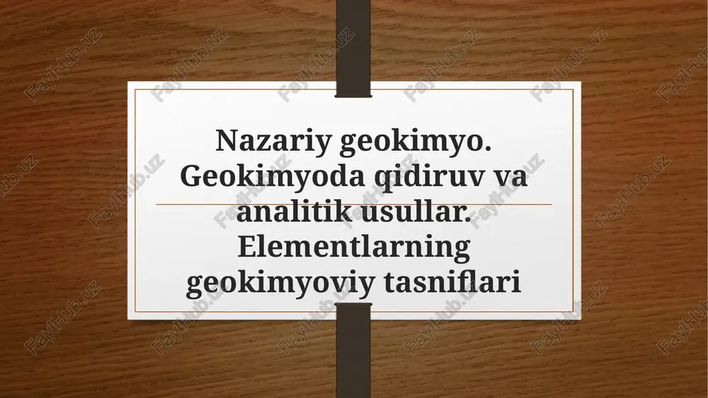 geokimyo — PPTX