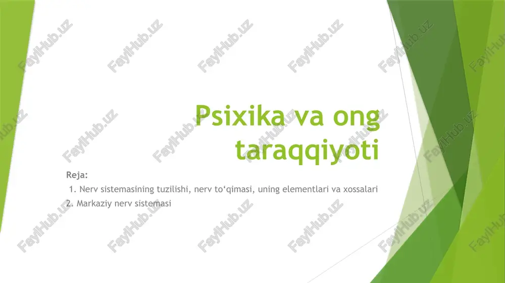 psixikavaong taraqqiyoti — PPTX
