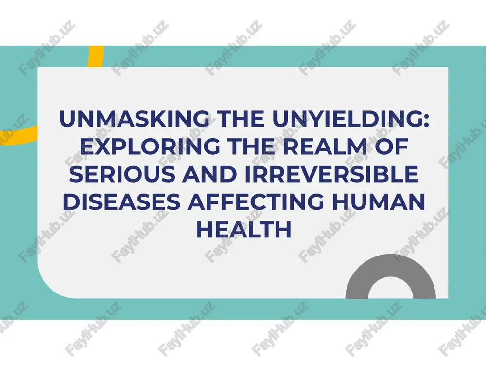 understanding serious diseases — PPTX