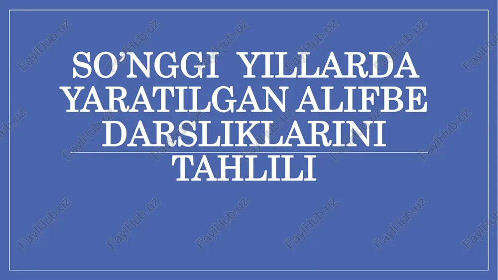 alifbe darsliklari — PDF