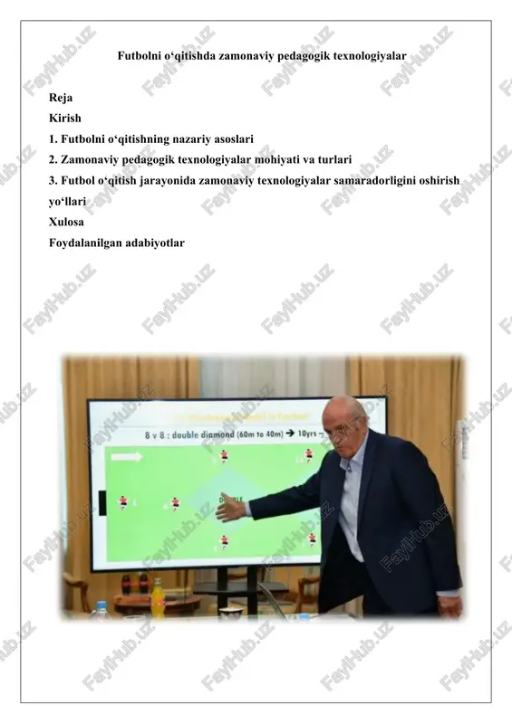 futbolni o‘qitishning nazariy asoslari — DOCX