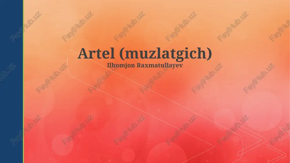 zamonaviy sovutgichlar — PPTX