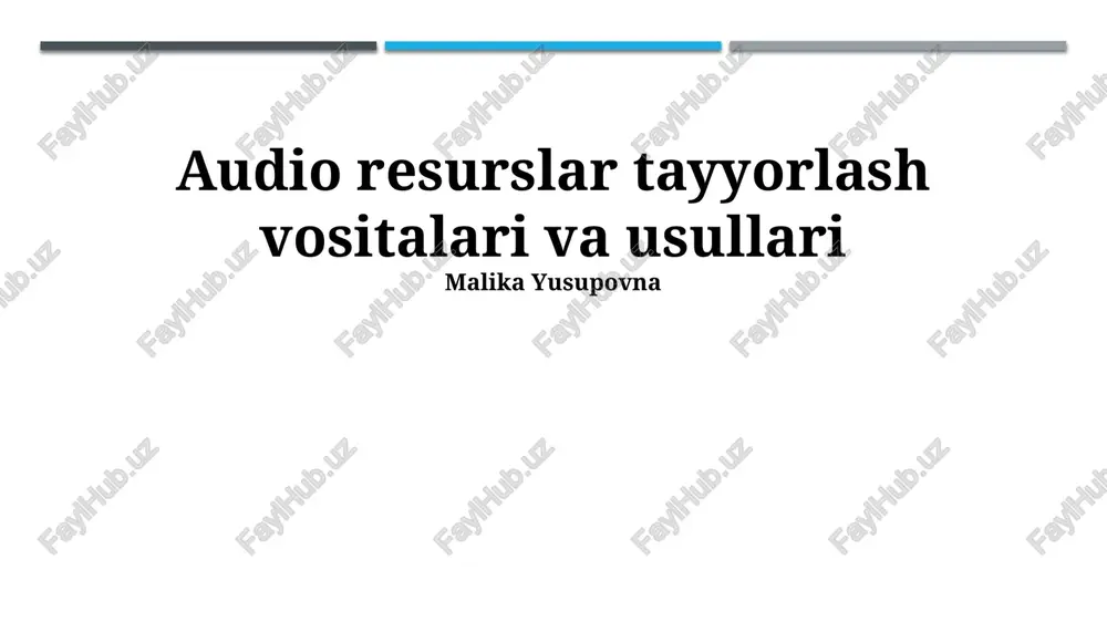 ovozli resurslar — PPTX