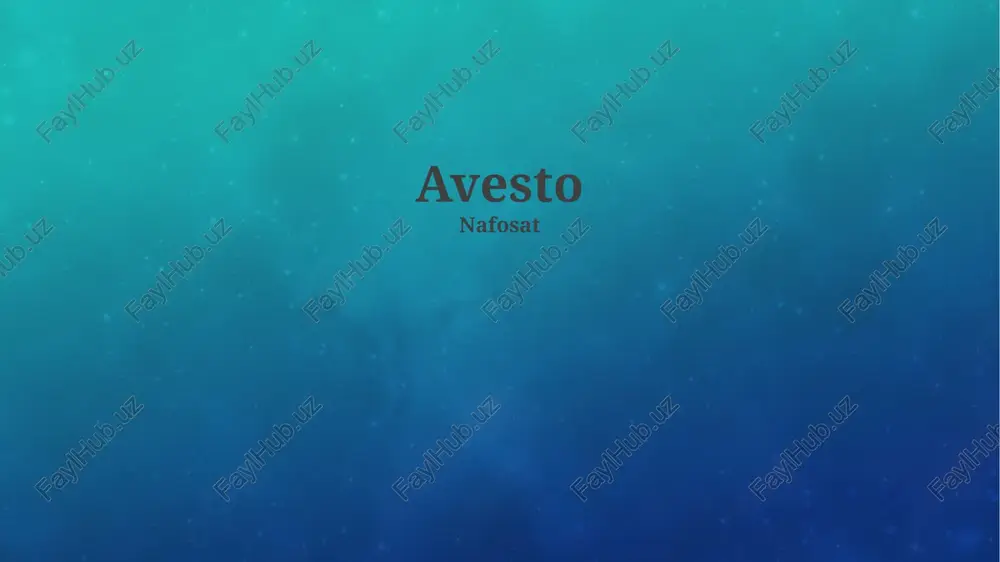 avesto — PPTX