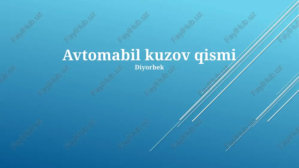 avtomabil kuzov qismi — PPTX