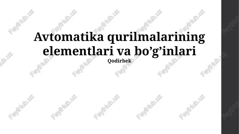 dasturiy ta'minot va algoritmlar — PPTX