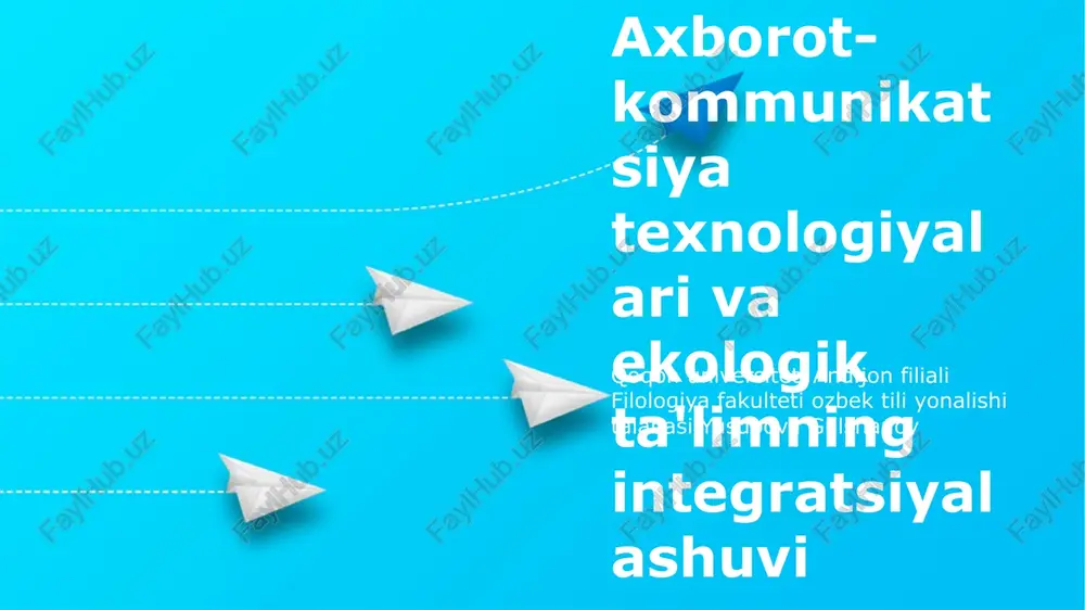 geoma'lumotlar tizimlari (gis) — PPTX