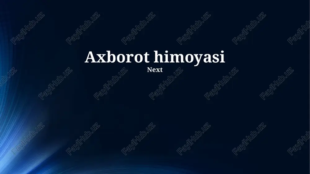 axborot xavfsizligi tahdidi — PPTX