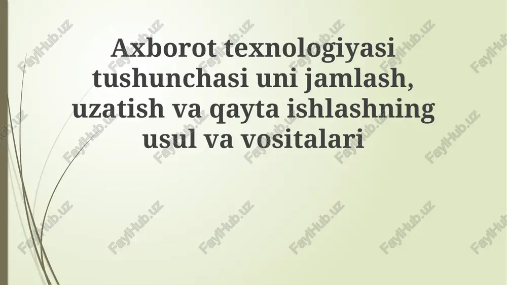 axborot texnologiyasi — PPTX