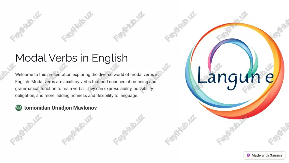 modal verbs in english — PDF