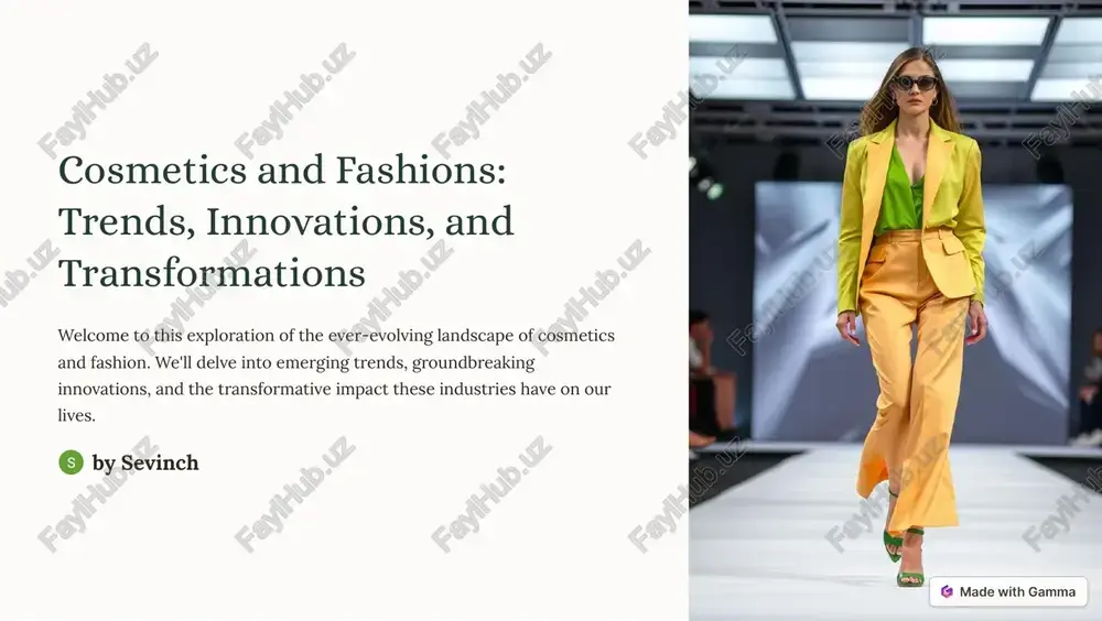 cosmetics and fashions — PDF
