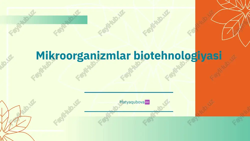 biotehnologiya — PPTX