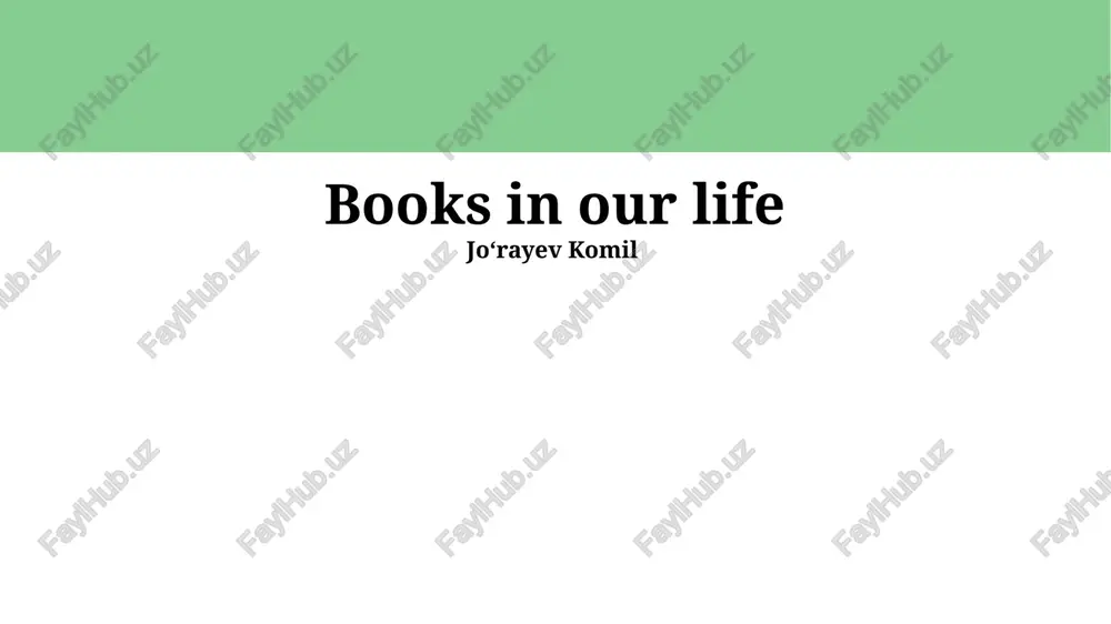 books in our life — PPTX