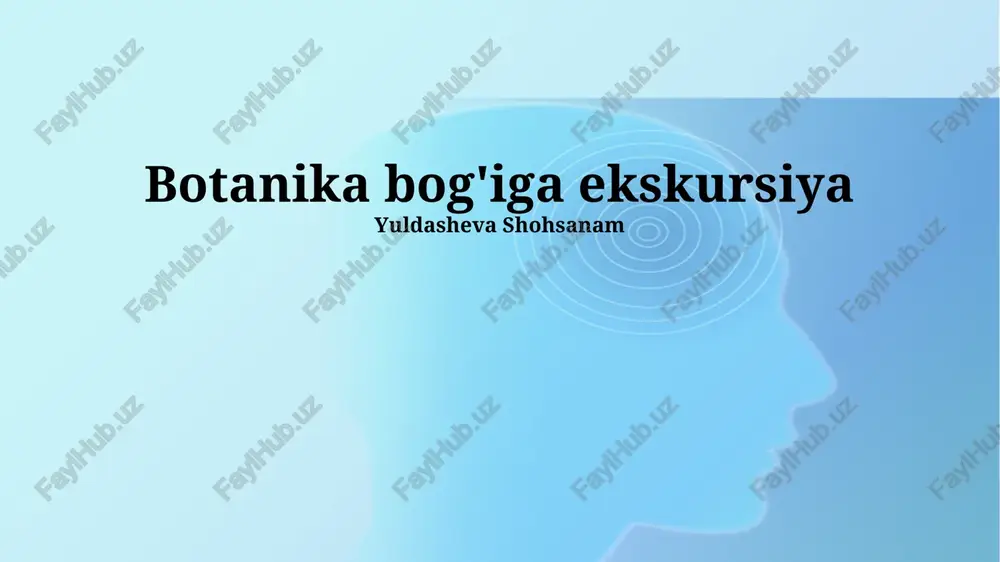 botanika bog'iga ekskursiya — PPTX