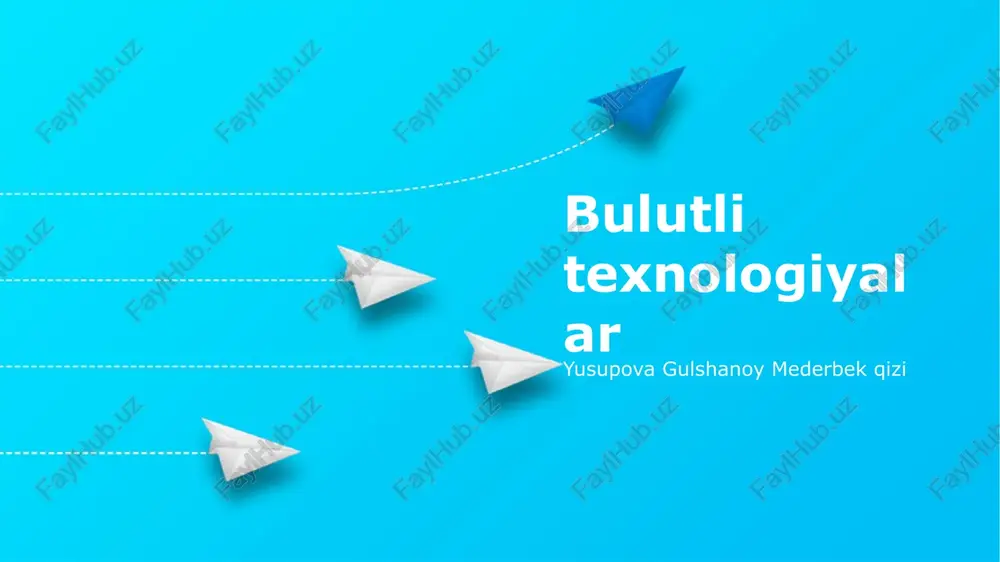 bulutli texnologiyalar — PPTX