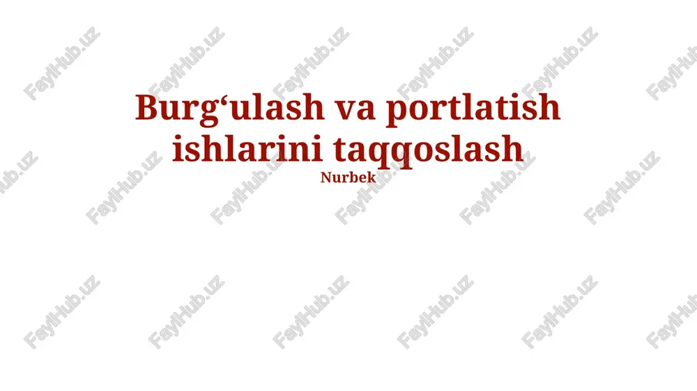 portlatish usullarining turlari — PPTX