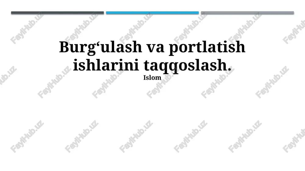 burg‘ulash va portlatish ishlari — PPTX