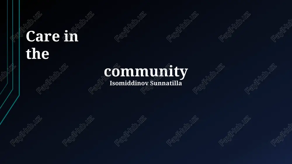 care in the community — PPTX