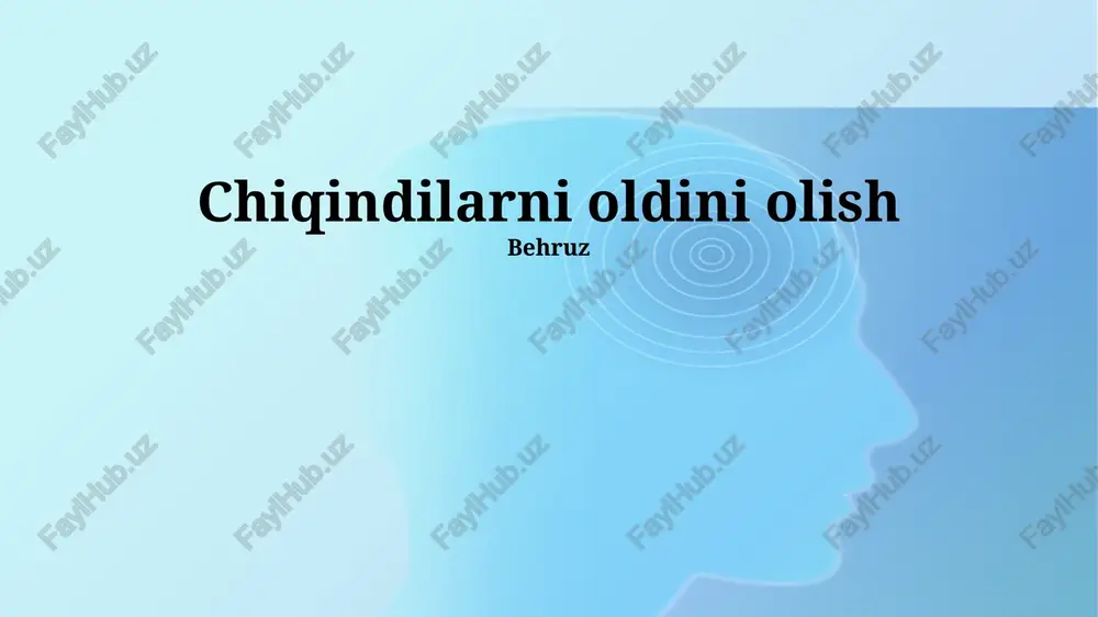 chiqindilarni saralash — PPTX