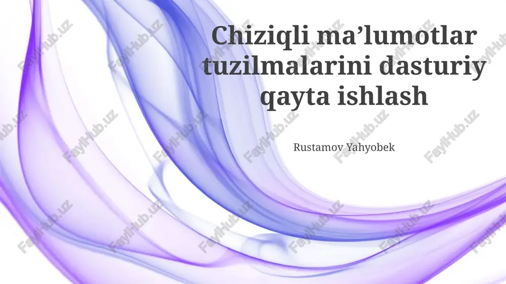 chiziqli ma'lumotlar tuzilishlari — PPTX