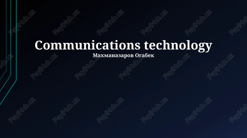 communications technology — PPTX