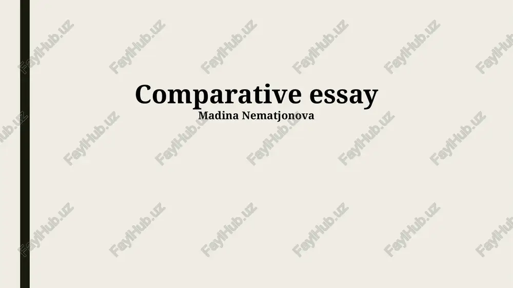 comparative essay — PPTX