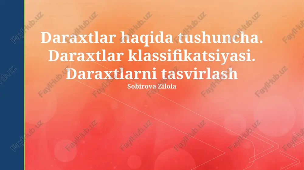daraxtlar haqida tushuncha — PPTX