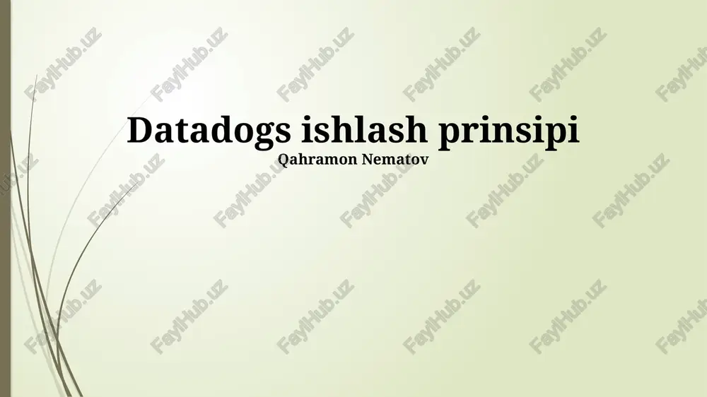 datadog ishlash prinsipi — PPTX