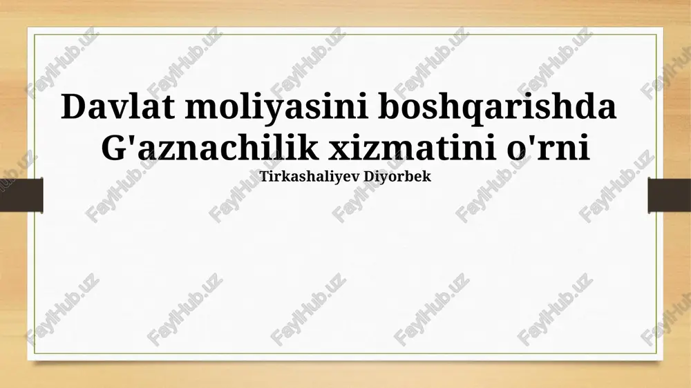 davlat moliyasini boshqarishda — PPTX