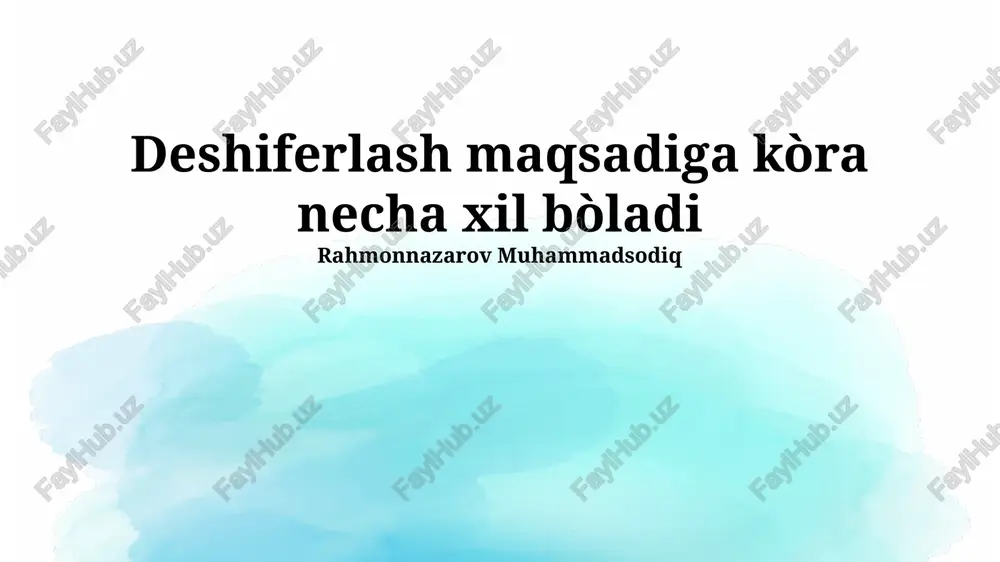 ma'lumotlarni qayta tiklash — PPTX