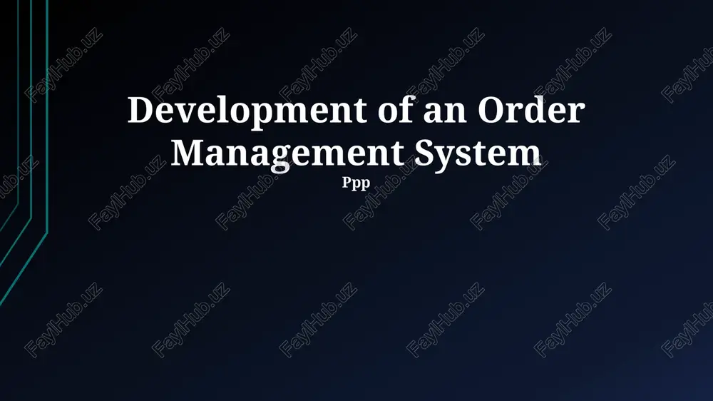 order management system — PPTX
