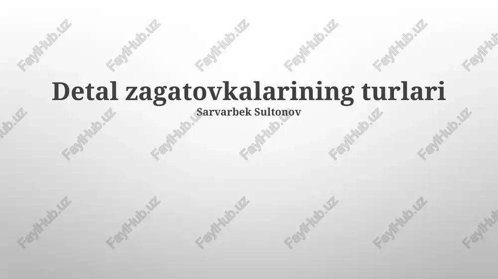 yog'och buyumlar uchun xom ashyo — PPTX
