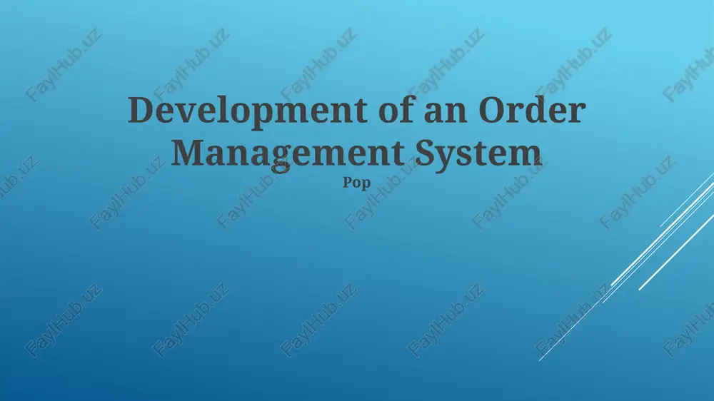 order management system — PPTX