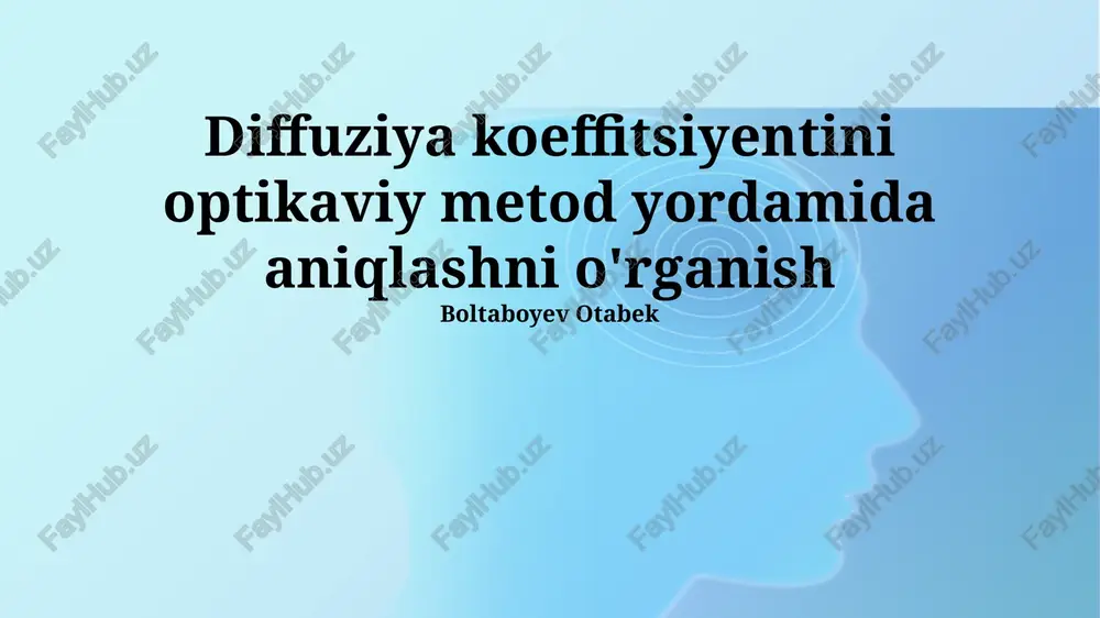 optik interferometriya usuli — PPTX