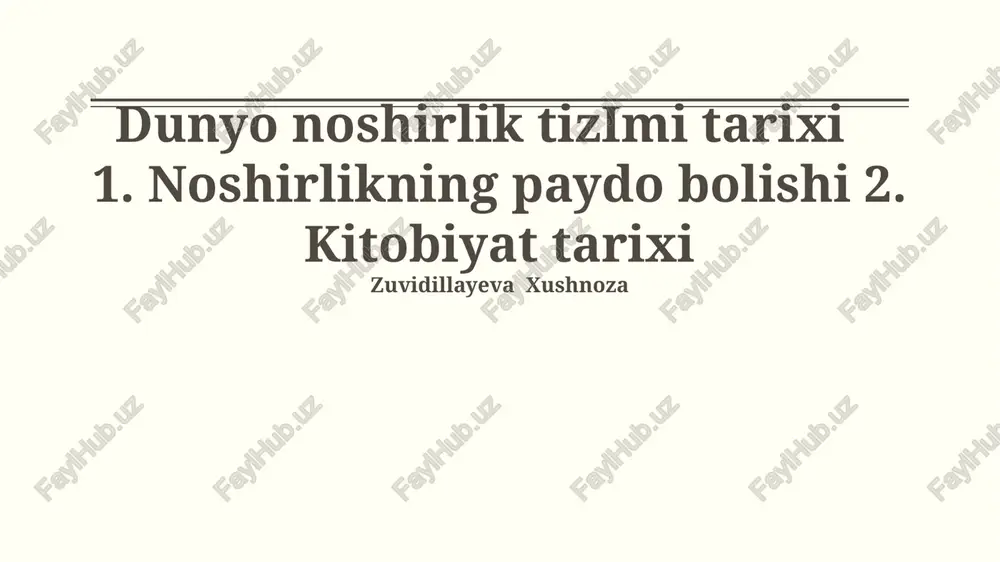 kutubxonalar tarixi — PPTX
