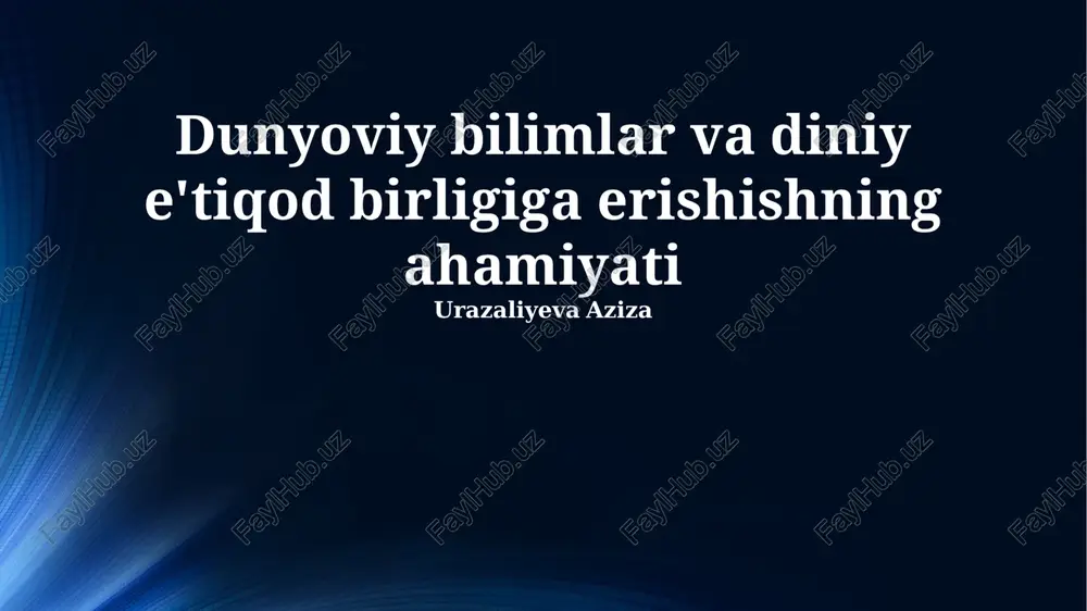 urzaliyev aziya — PPTX