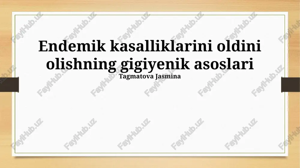 ommaviy sog'liqni saqlash tadbirlari — PPTX