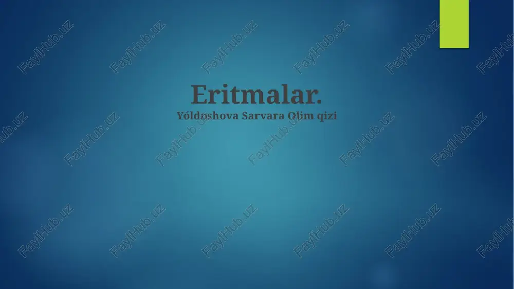 eritmalar — PPTX